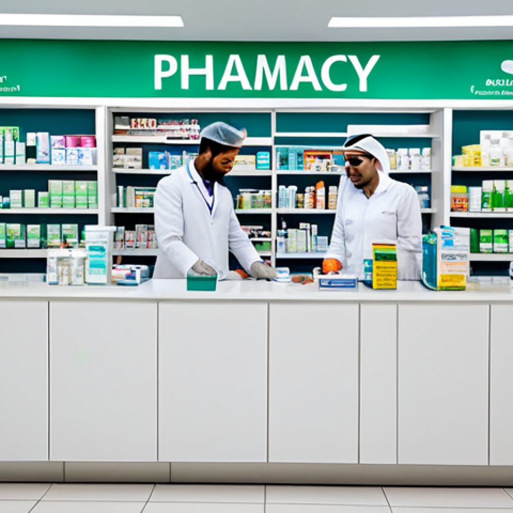 약사 약국 창업 마케팅 사례 - Modern Pharmacy Interior**

"A bright and welcoming modern pharmacy interior in Dubai, featuring wel...