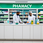 약사 약국 창업 마케팅 사례 - Modern Pharmacy Interior**

"A bright and welcoming modern pharmacy interior in Dubai, featuring wel...