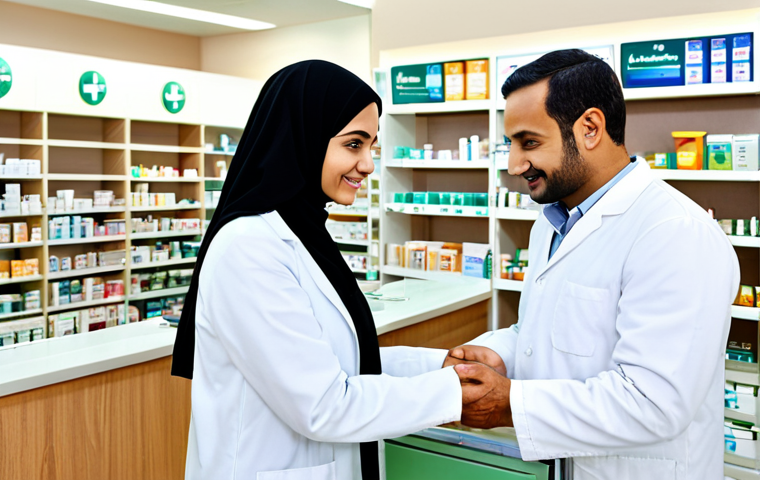 약사 약국 창업 지원금 정보 - Modern Pharmacy Interior**
"A bright and inviting pharmacy interior, showcasing well-organized shel...