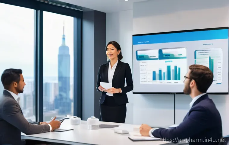 약사 이직 성공 전략 - **Prompt 1: Digital Pharmacy Innovation Hub**
    A group of diverse professional pharmacists and he...