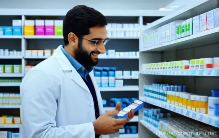 약사 조제 실무 강의 추천 - **Clinical Pharmacist Patient Consultation in a Modern Hospital**
    "A confident female Arab pharm...